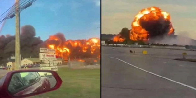 ABD’de Düşen Kargo Uçağı Bomba Gibi Patladı: 7 Ölü, 11 Yaralı